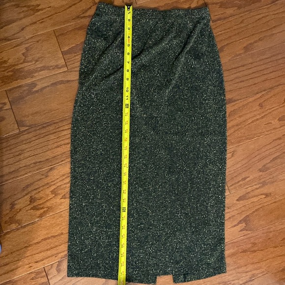 Francine Browner vintage gold/Blk sweater skirt - Size large - Picture 8 of 9